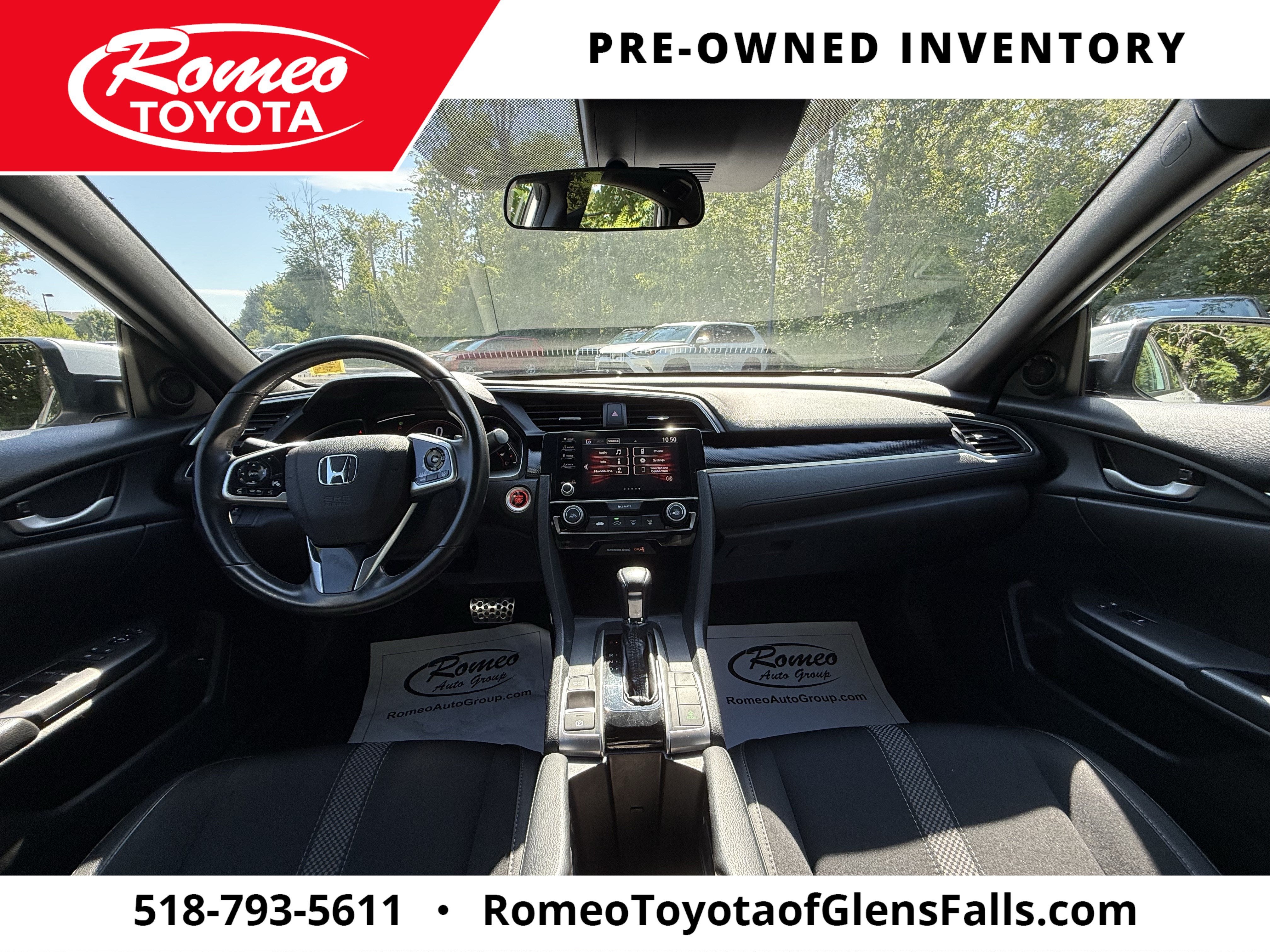 Used 2019 Honda Civic Sport with VIN 2HGFC2F88KH602199 for sale in Glens Falls, NY
