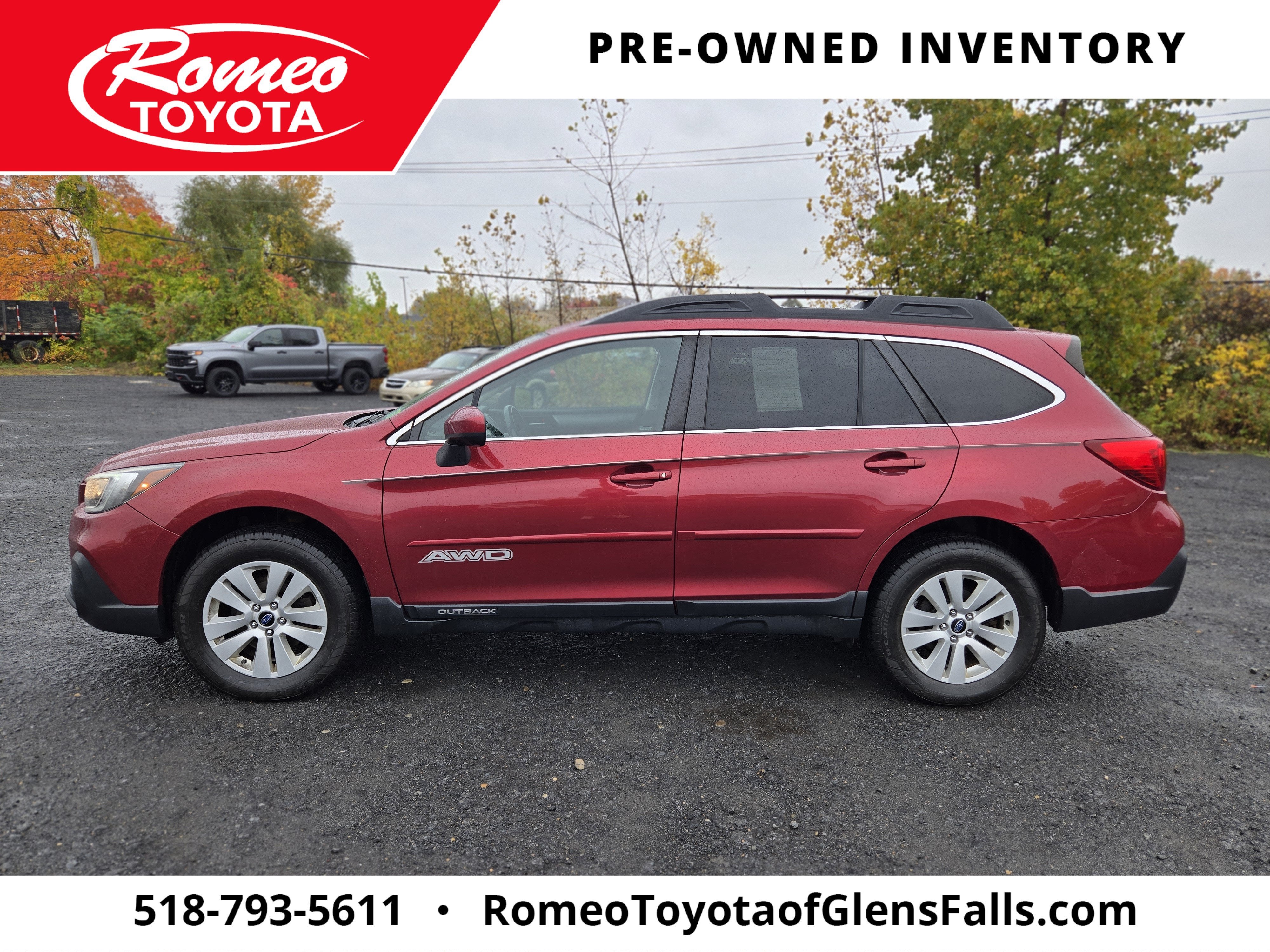 Used 2018 Subaru Outback Premium with VIN 4S4BSACCXJ3323384 for sale in Glens Falls, NY