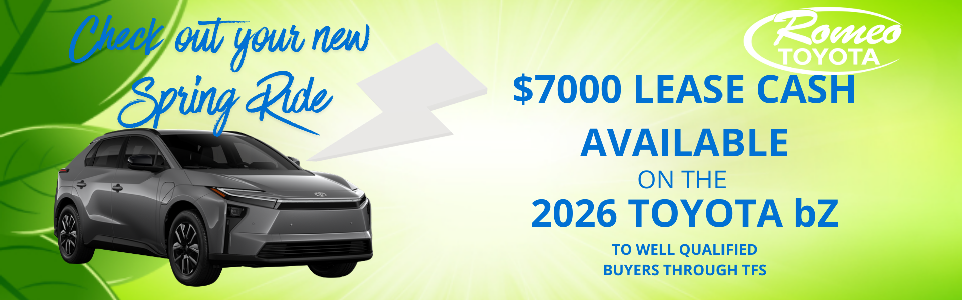 2026 bZ Toyota. Electric and priced right